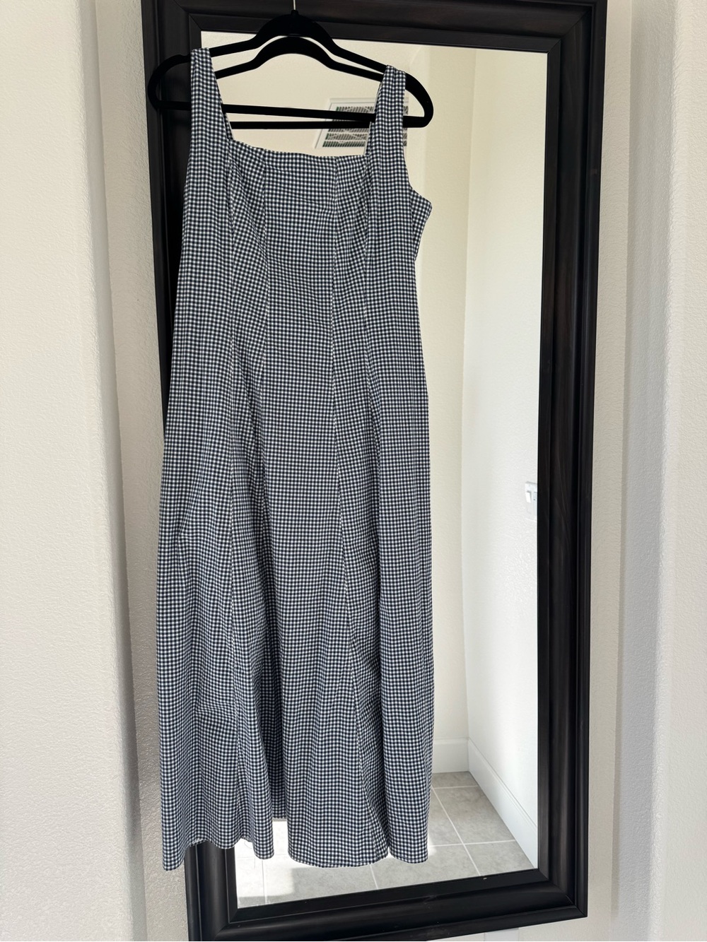 Abercrombie & Fitch Gingham Maxi Dress XL NWT Adjustable Straps Cottagecore - Picture 4 of 5